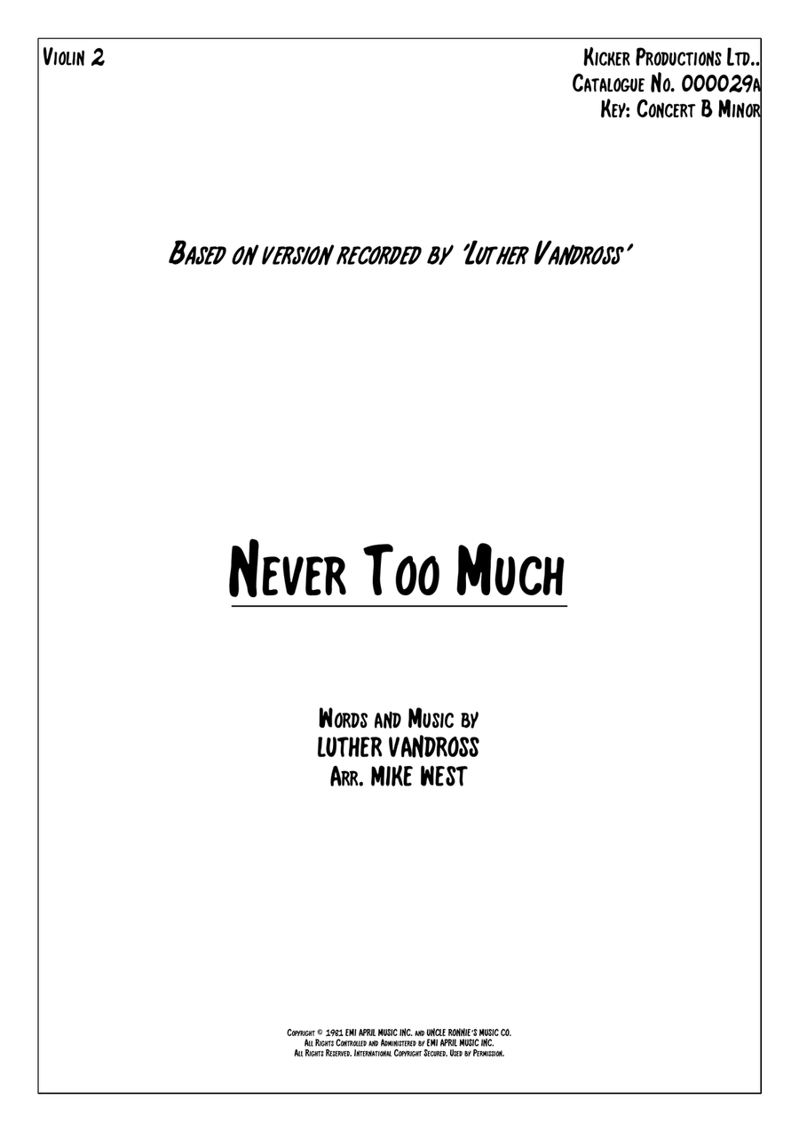 Never Too Much String Quartet scores gallery preview page 4
