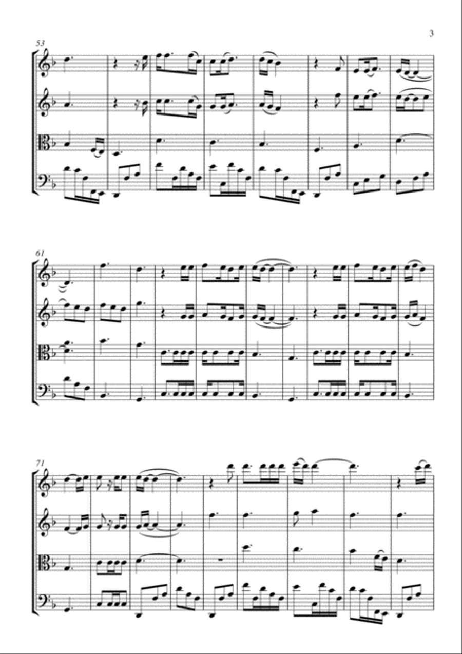 Nothing Else Matters String Quartet scores gallery preview page 3