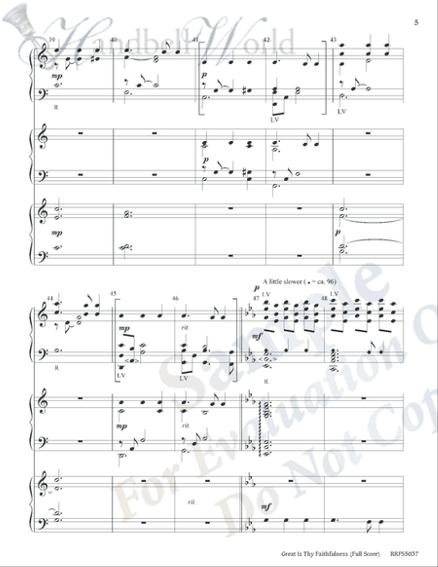 Great Is Thy Faithfulness 5-Octaves scores gallery preview page 5