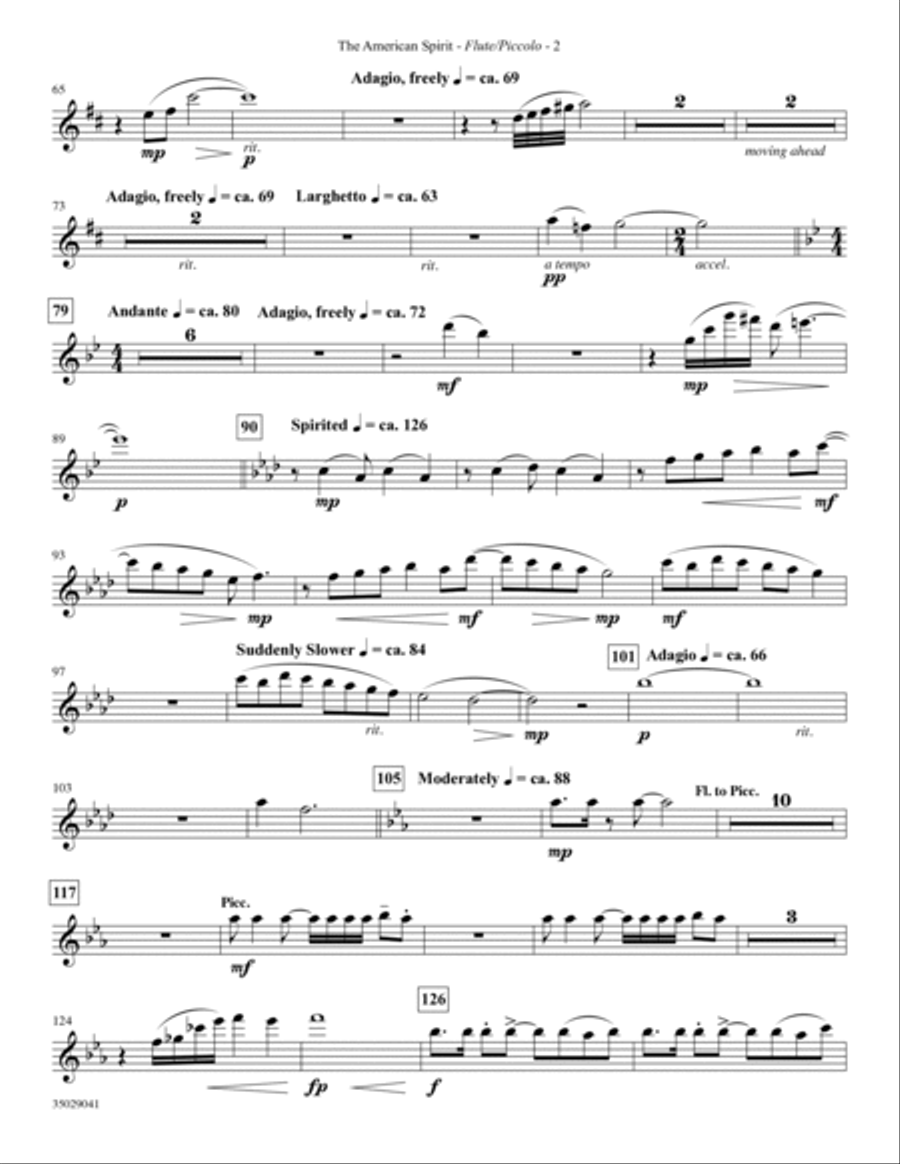 The American Spirit - Flute/Piccolo Choir scores gallery preview page 2