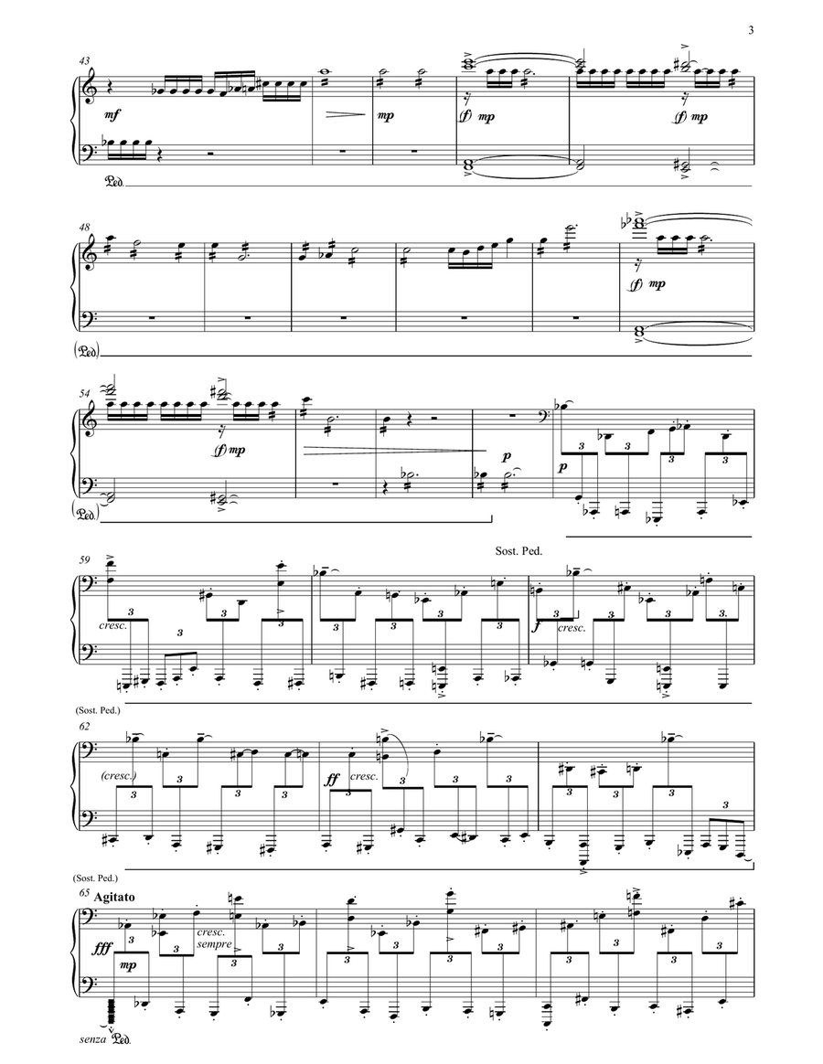 Piano Sonata, I Variation Piano Solo scores gallery preview page 3