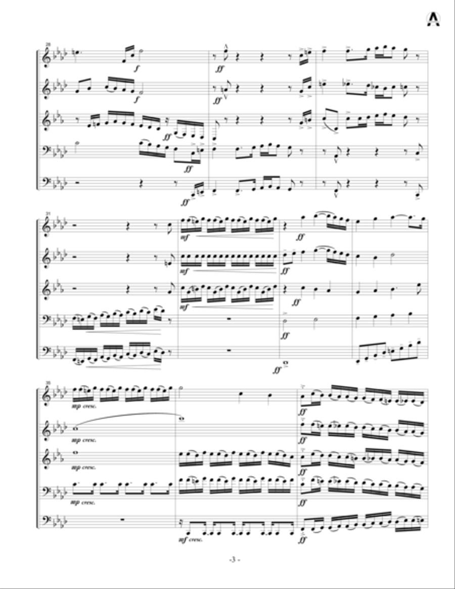 Quintet No.1 for Brass Brass Quintet scores gallery preview page 5