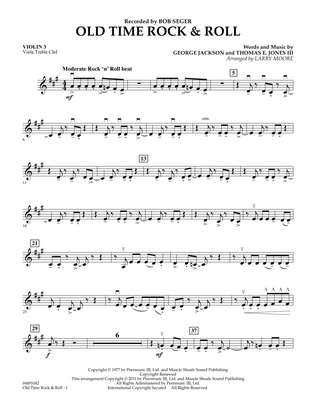 Old Time Rock & Roll - Violin 3 (Viola Treble Clef)