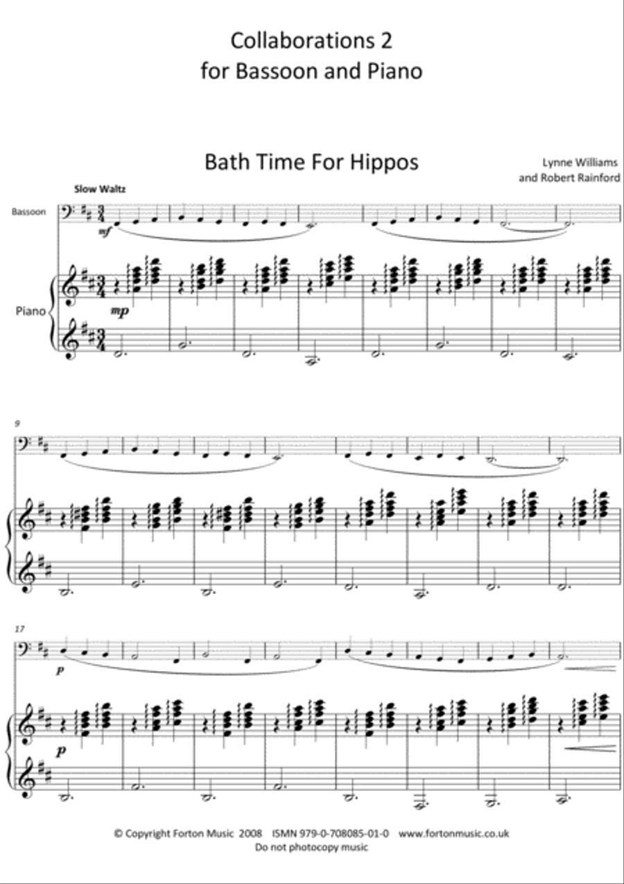 Collaborations 2 for bassoon and piano Bassoon Solo scores gallery preview page 2