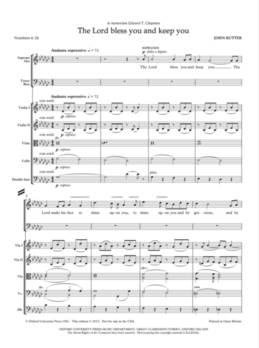 The Lord bless you and keep you 4-Part scores gallery preview page 2