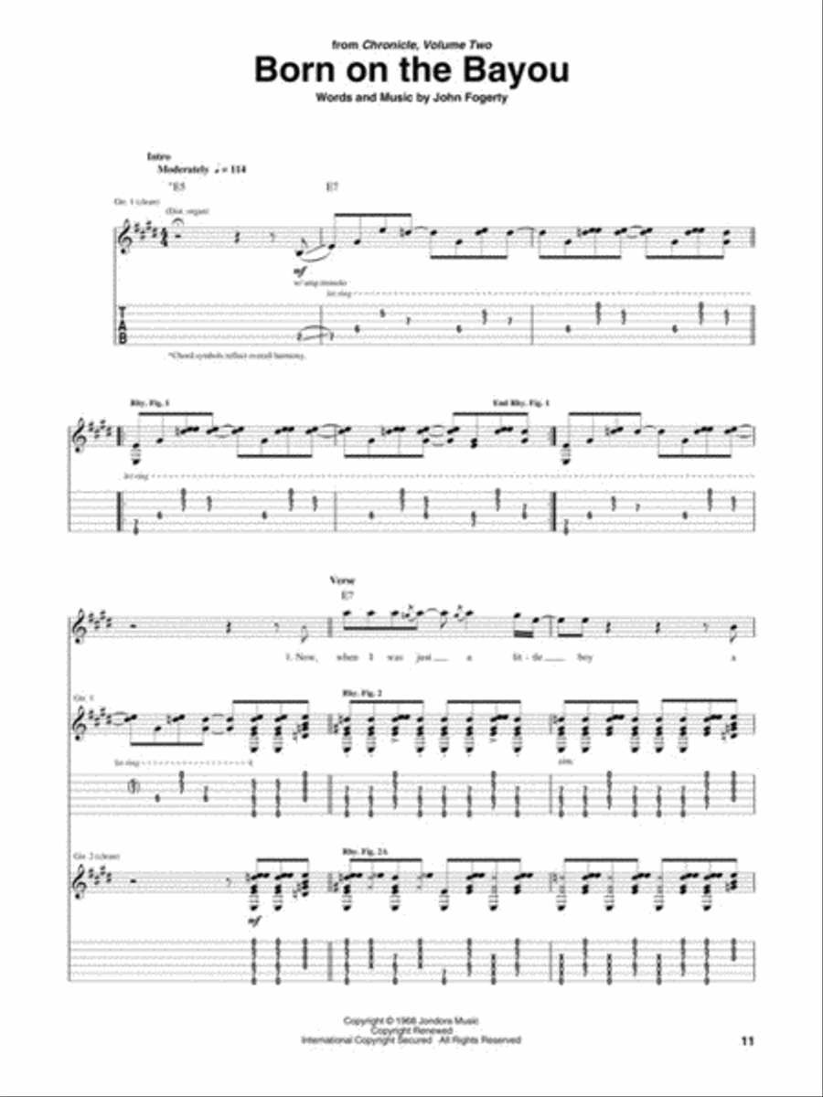Best of Creedence Clearwater Revival Electric Guitar scores gallery preview page 4