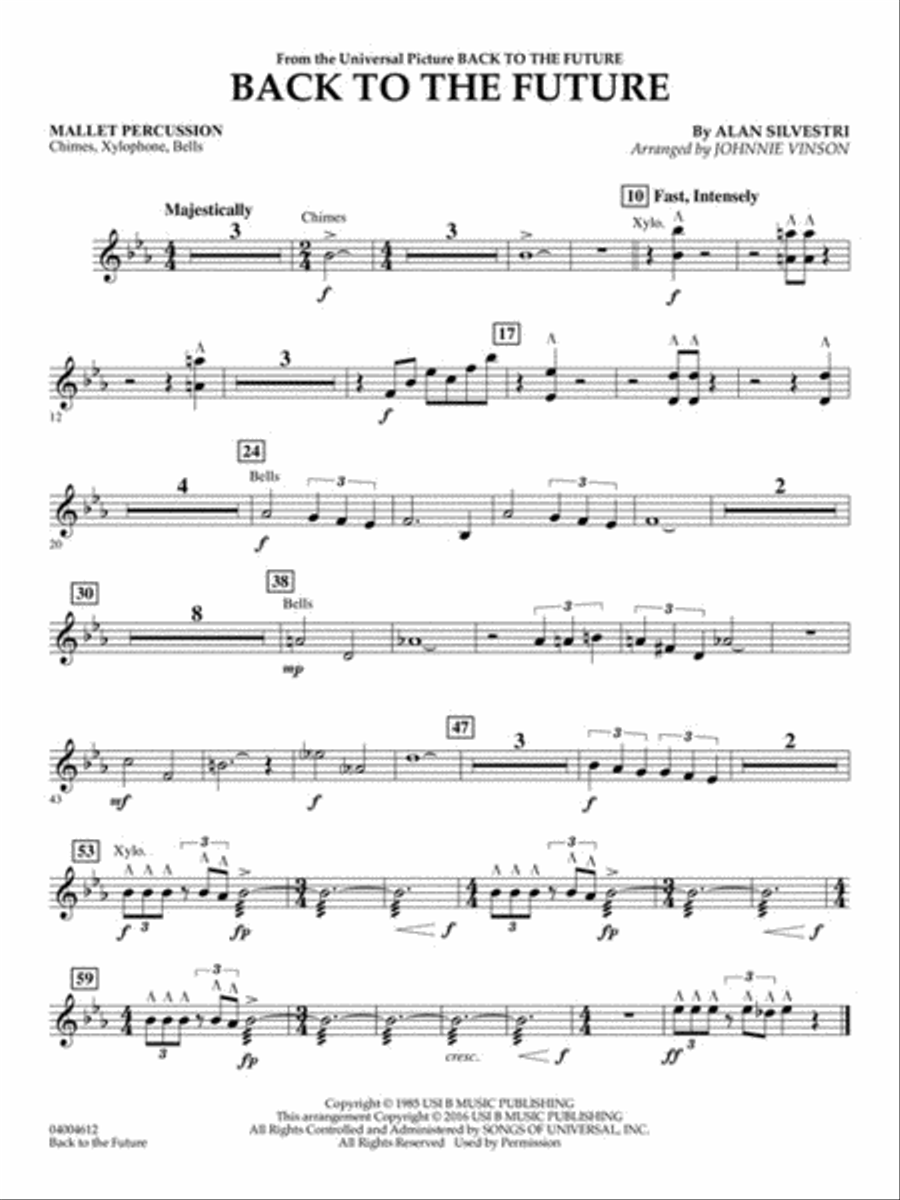 Back to the Future (Main Theme) Concert Band scores gallery preview page 19