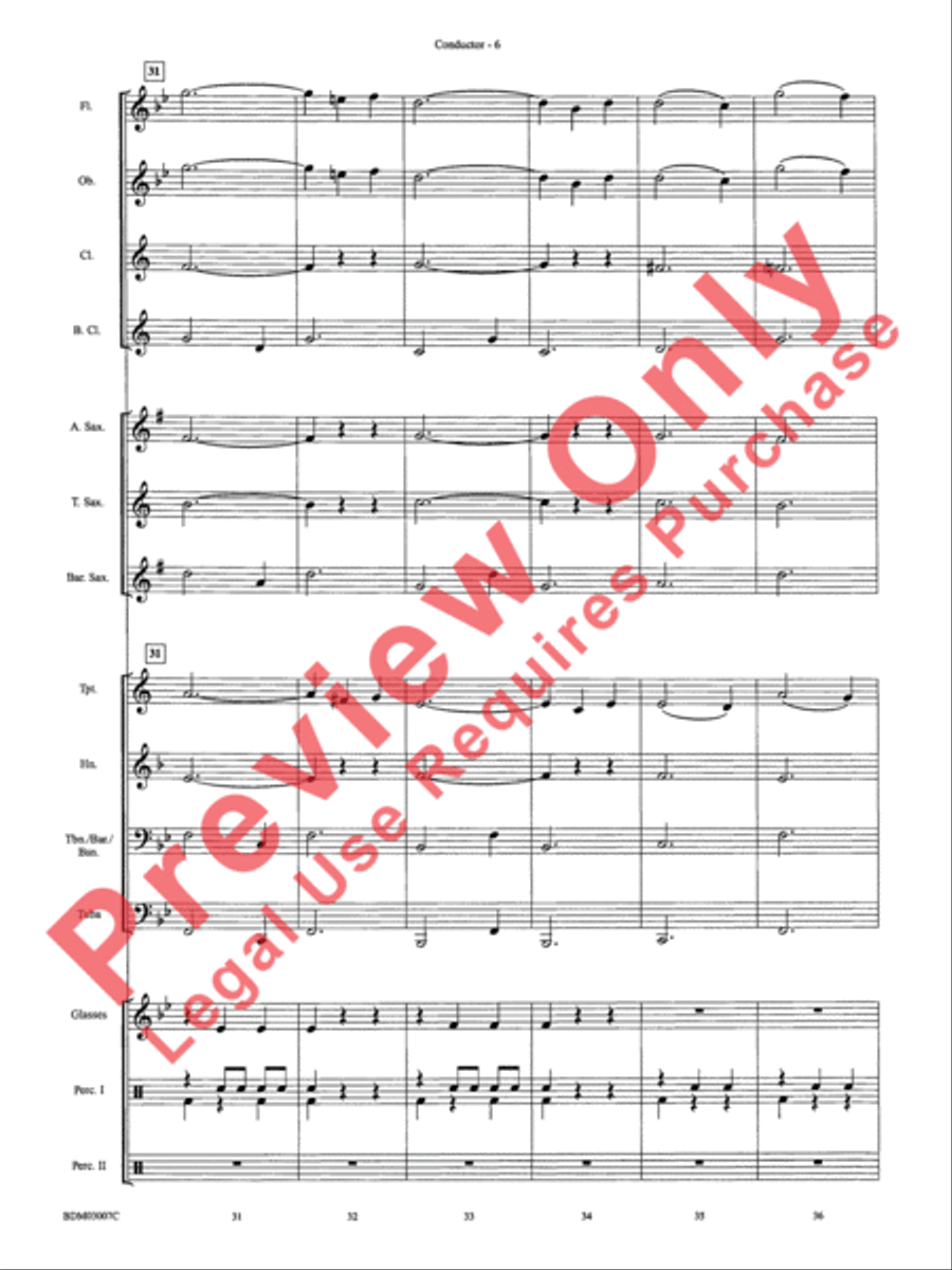 Waltz for Band and Water Glasses (with Apologies to Johann Strauss) Concert Band scores gallery preview page 9