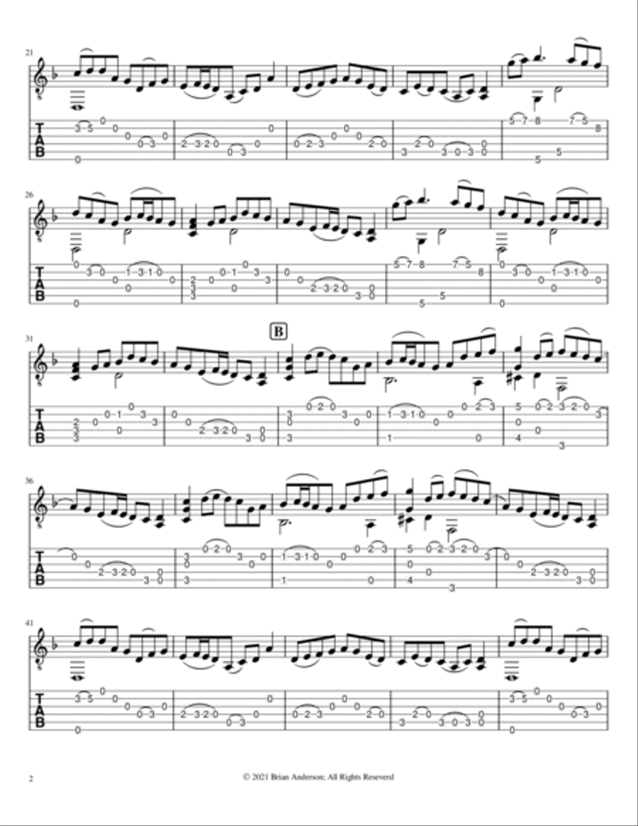 Road to Marylebone Acoustic Guitar scores gallery preview page 2