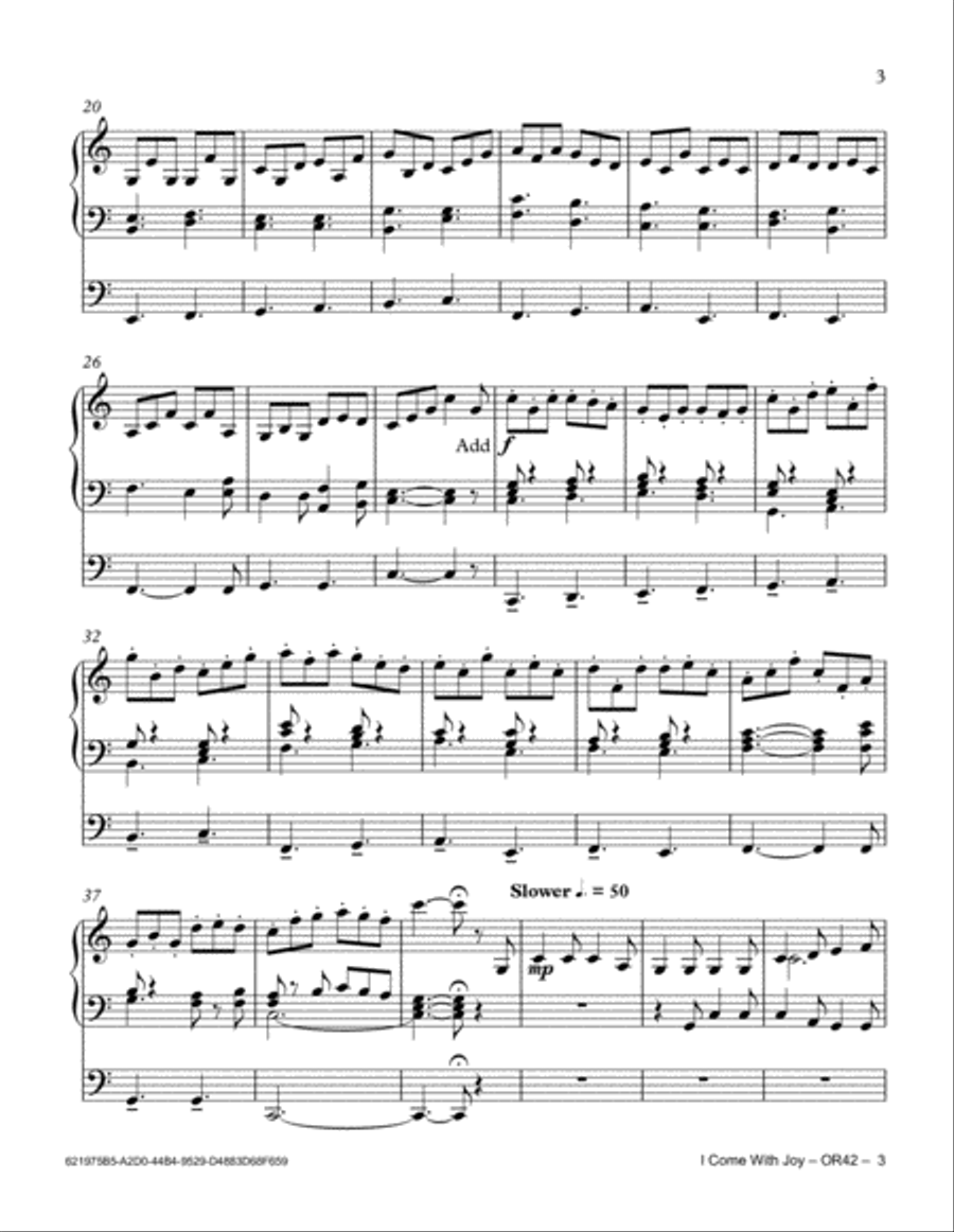 I Come With Joy I Come With Joy Organ Solo scores gallery preview page 3