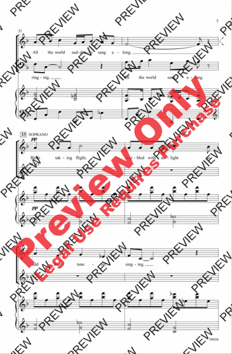 Everyone Sang 3-Part scores gallery preview page 7