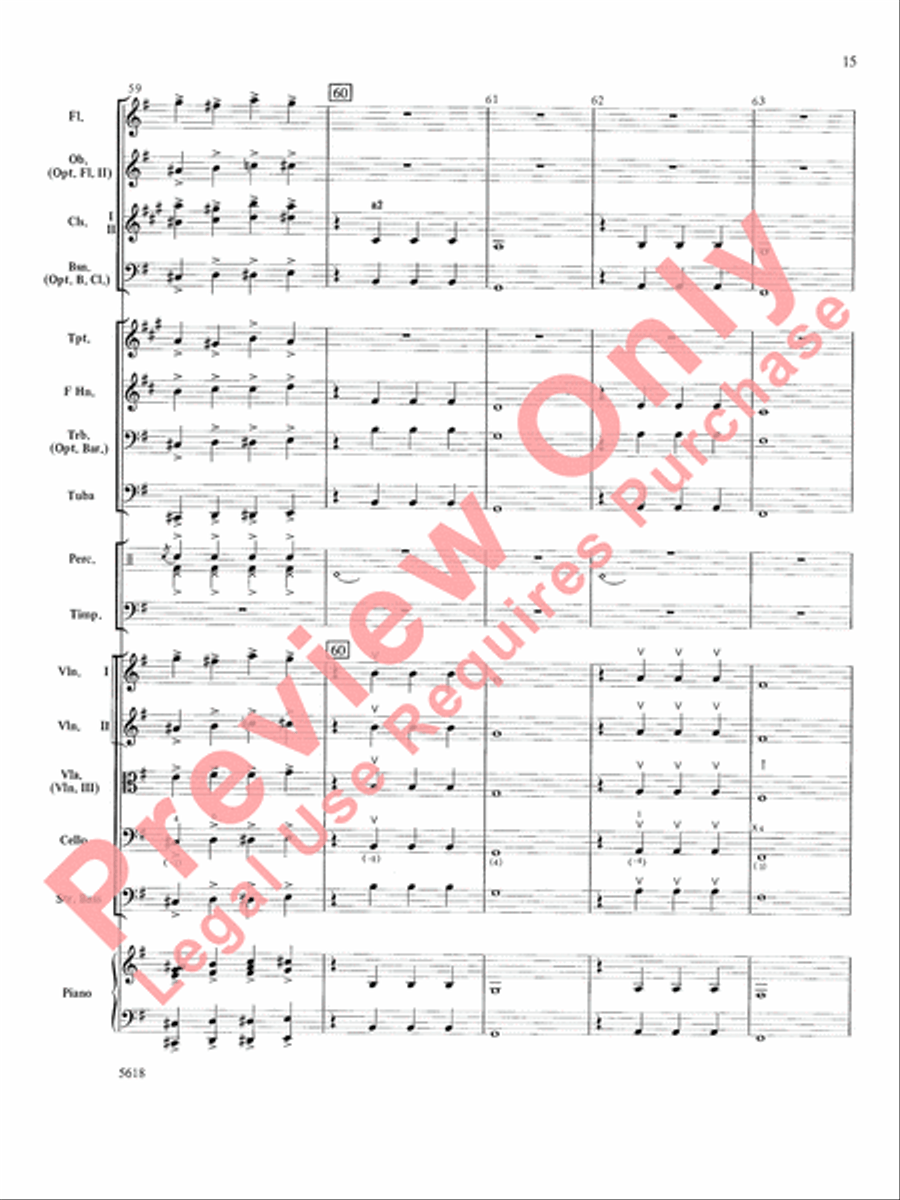Santa at the Symphony (also playable by strings only) Full Orchestra scores gallery preview page 16