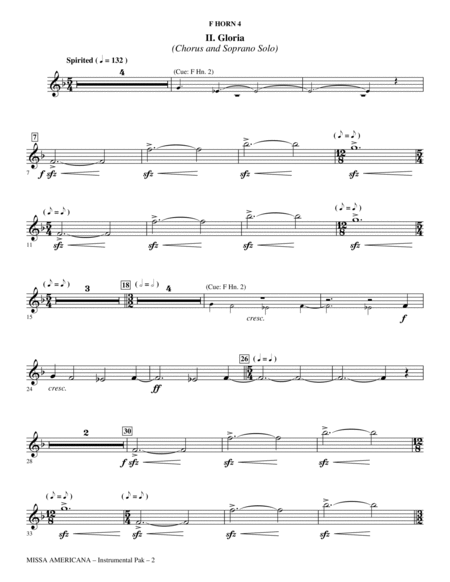Missa Americana - F Horn 4