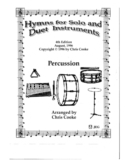 Hymns for Solo and Duet Instruments Percussion Book