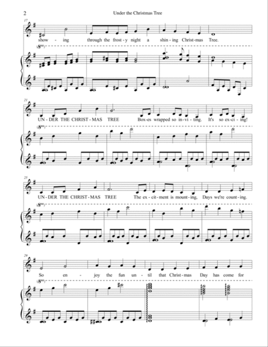 Under the Christmas Tree 2-Part scores gallery preview page 3