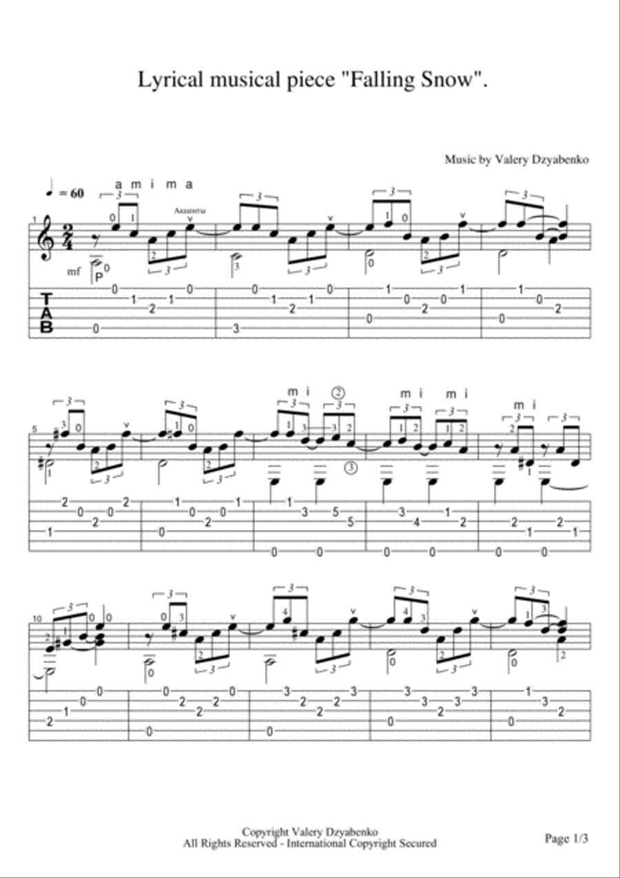 Lyrical musical piece 