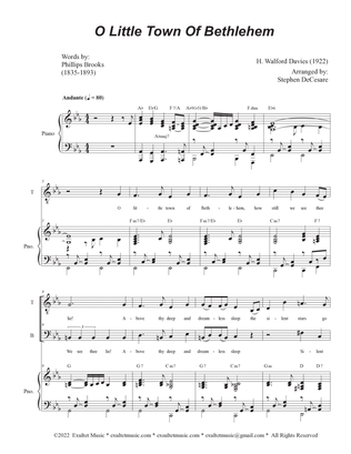 O Little Town Of Bethlehem (2-part choir - (TB)