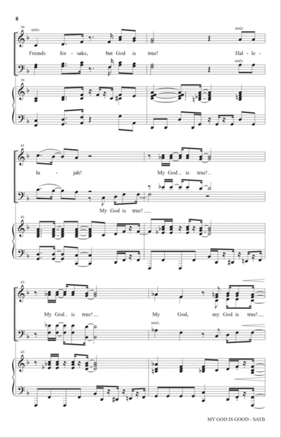 My God Is Good (arr. Joel Raney) 4-Part scores gallery preview page 7