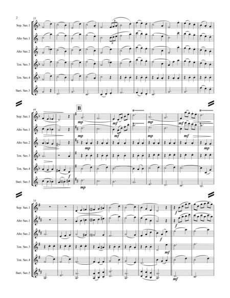 German Waltz (Oktoberfest) Medley (for Saxophone Quintet SATTB or AATTB) image number null