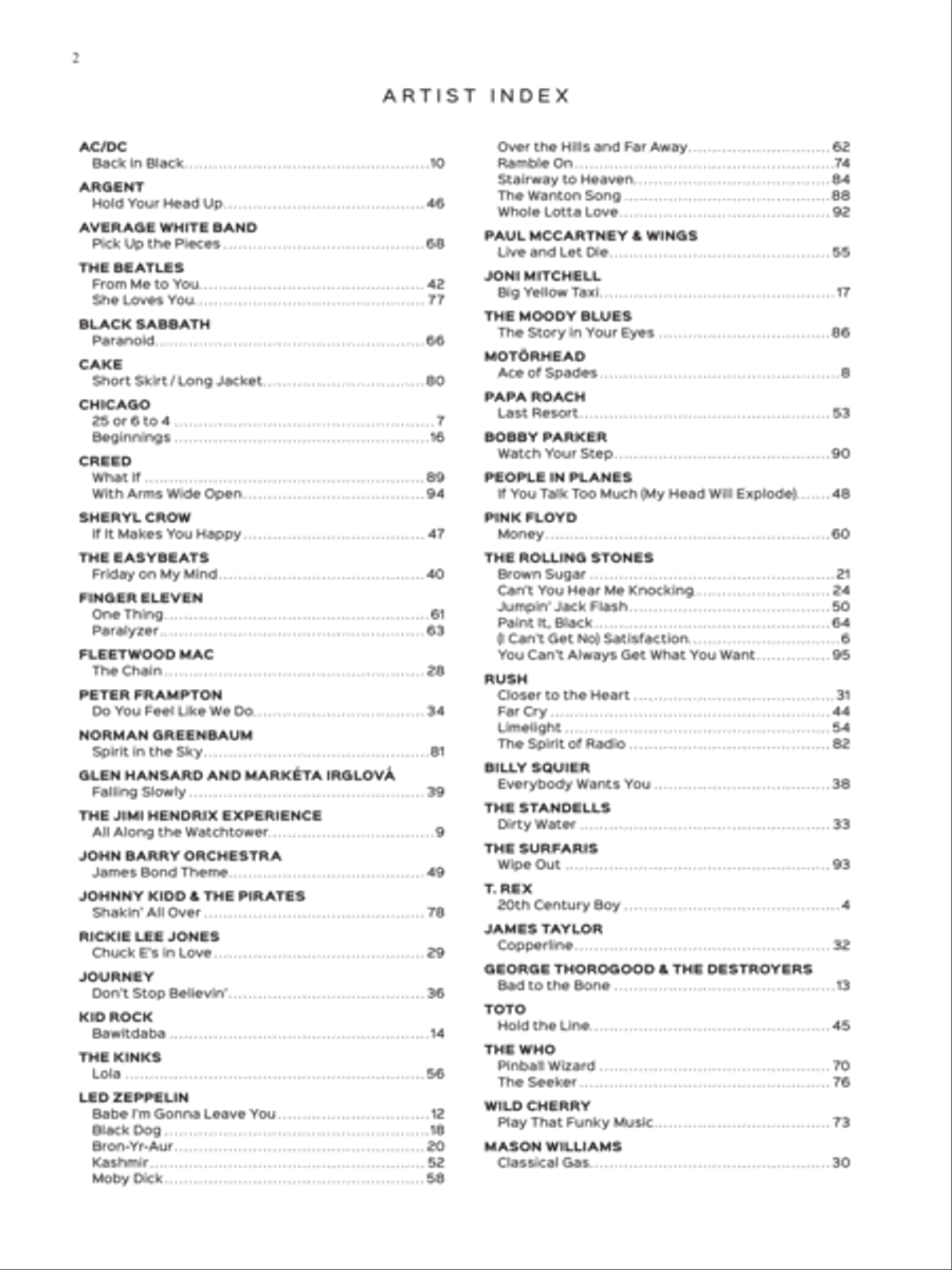 The Greatest Rock Guitar Riffs Electric Guitar scores gallery preview page 3