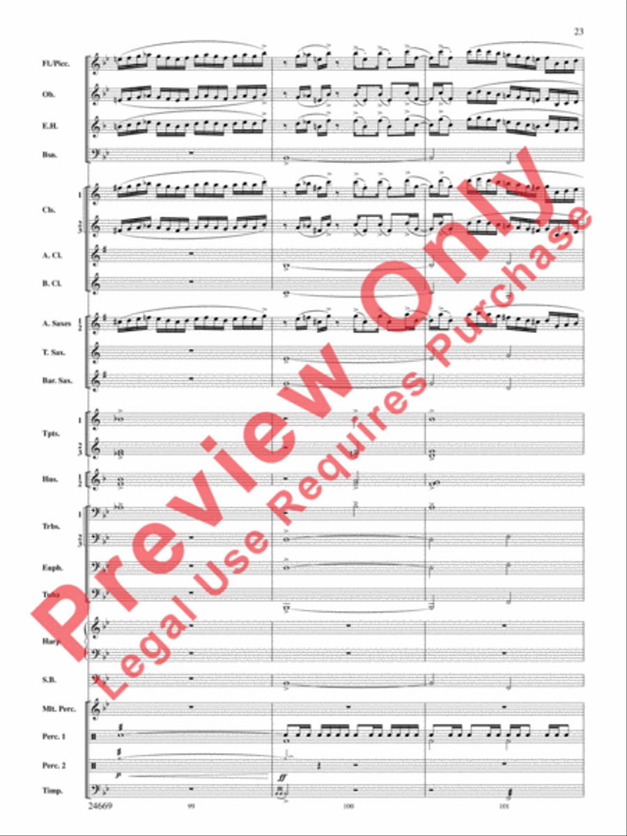 Metroplex: Three Postcards from Manhattan Concert Band scores gallery preview page 24