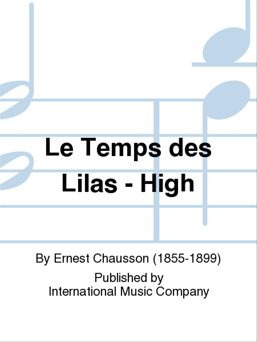 Le Temps Des Lilas (F. & E.): High High Voice scores gallery preview page 1