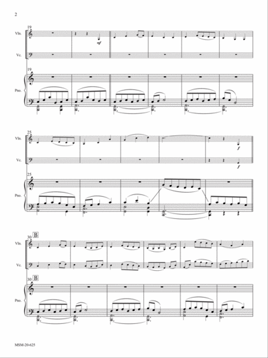 Let All Things Now Living Piano Trio scores gallery preview page 3