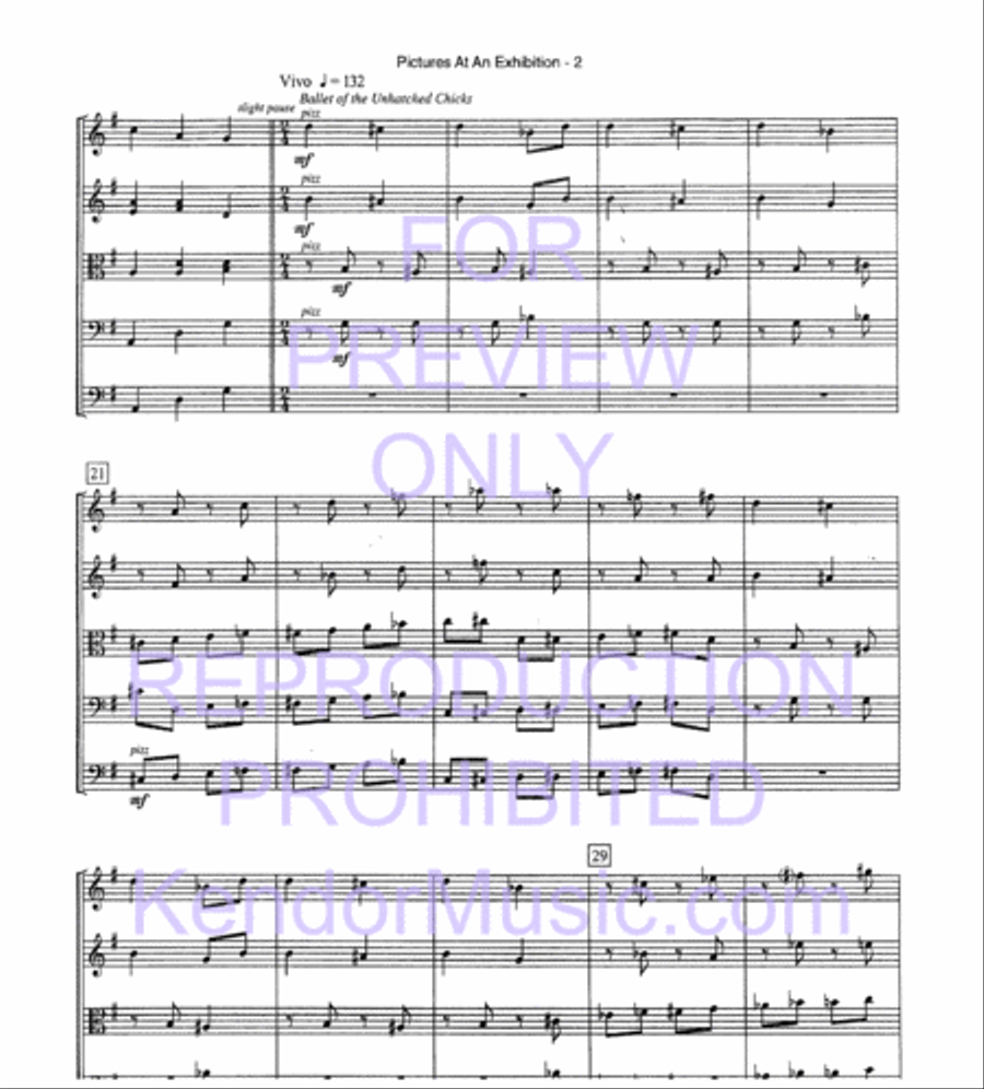 Pictures At An Exhibition String Orchestra scores gallery preview page 5