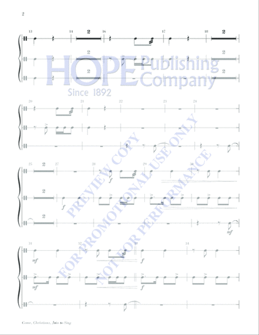 Come, Christians, Join to Sing Piano scores gallery preview page 20