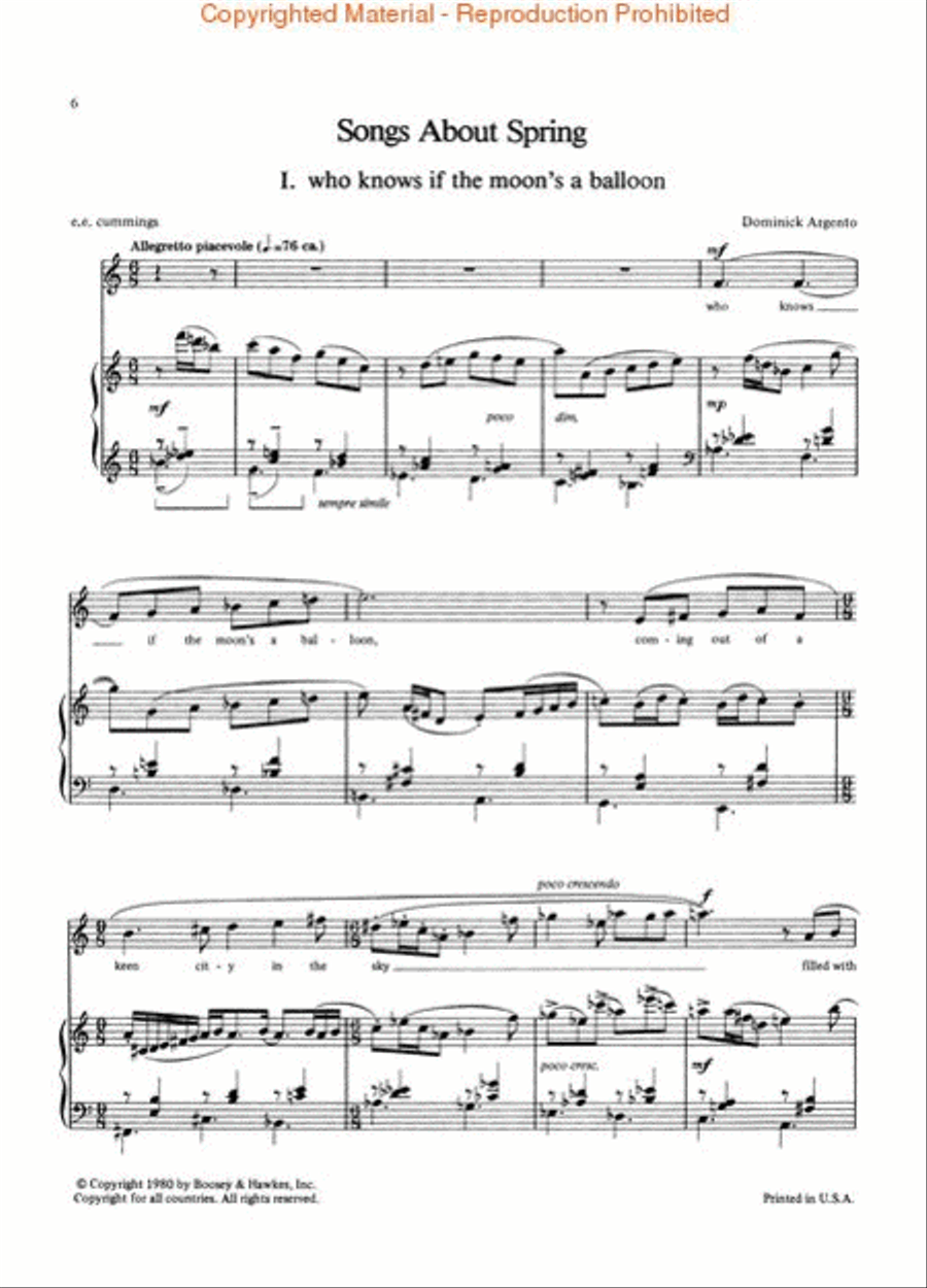 Songs About Spring Voice scores gallery preview page 2