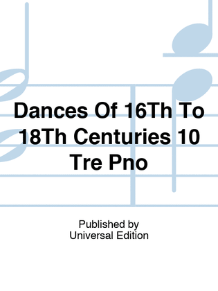 Book cover for 10 Dances Of 16Th To 18Th Centuries Treble Recorder/Piano