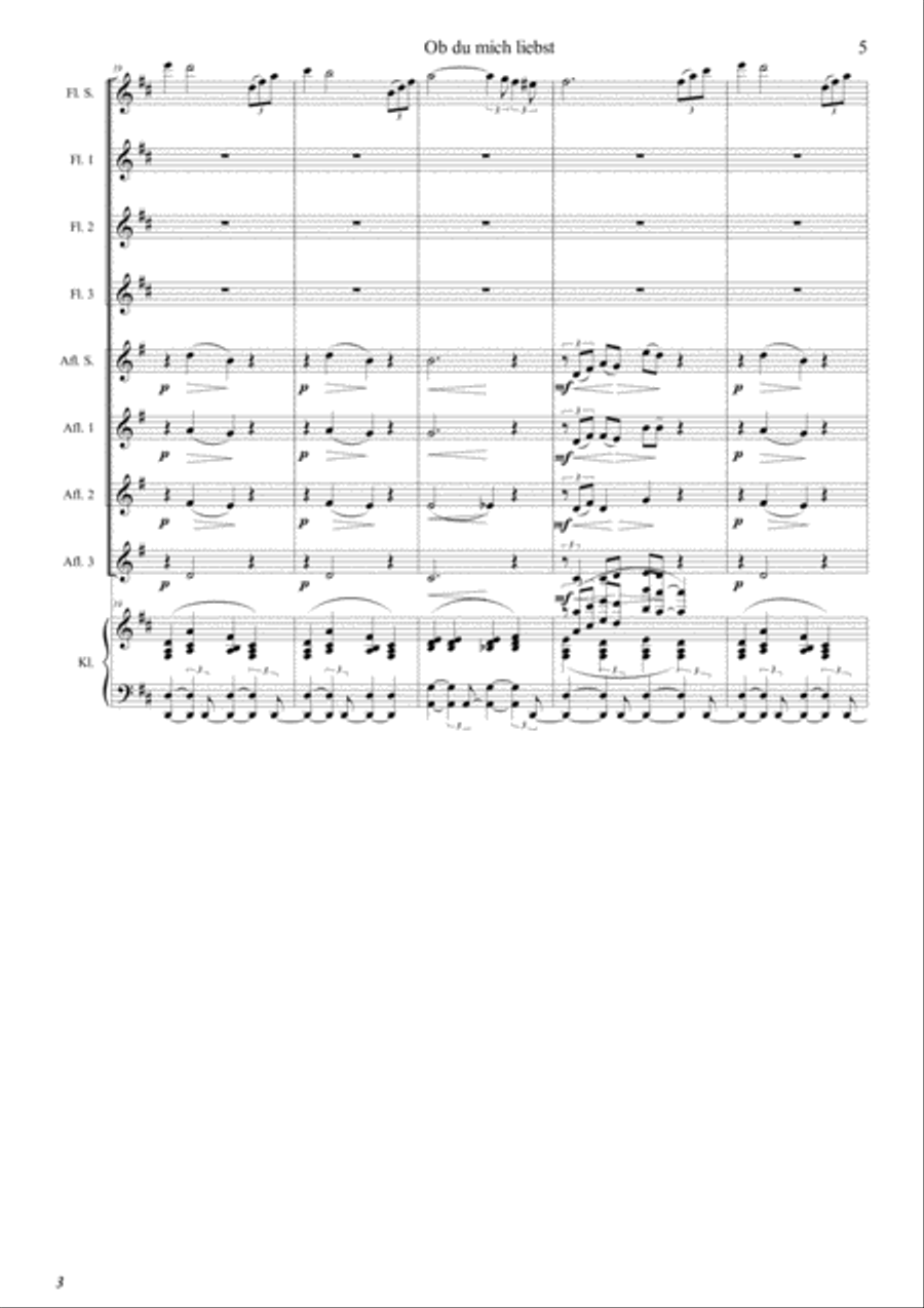 Ob du mich liebst Small Ensemble scores gallery preview page 5