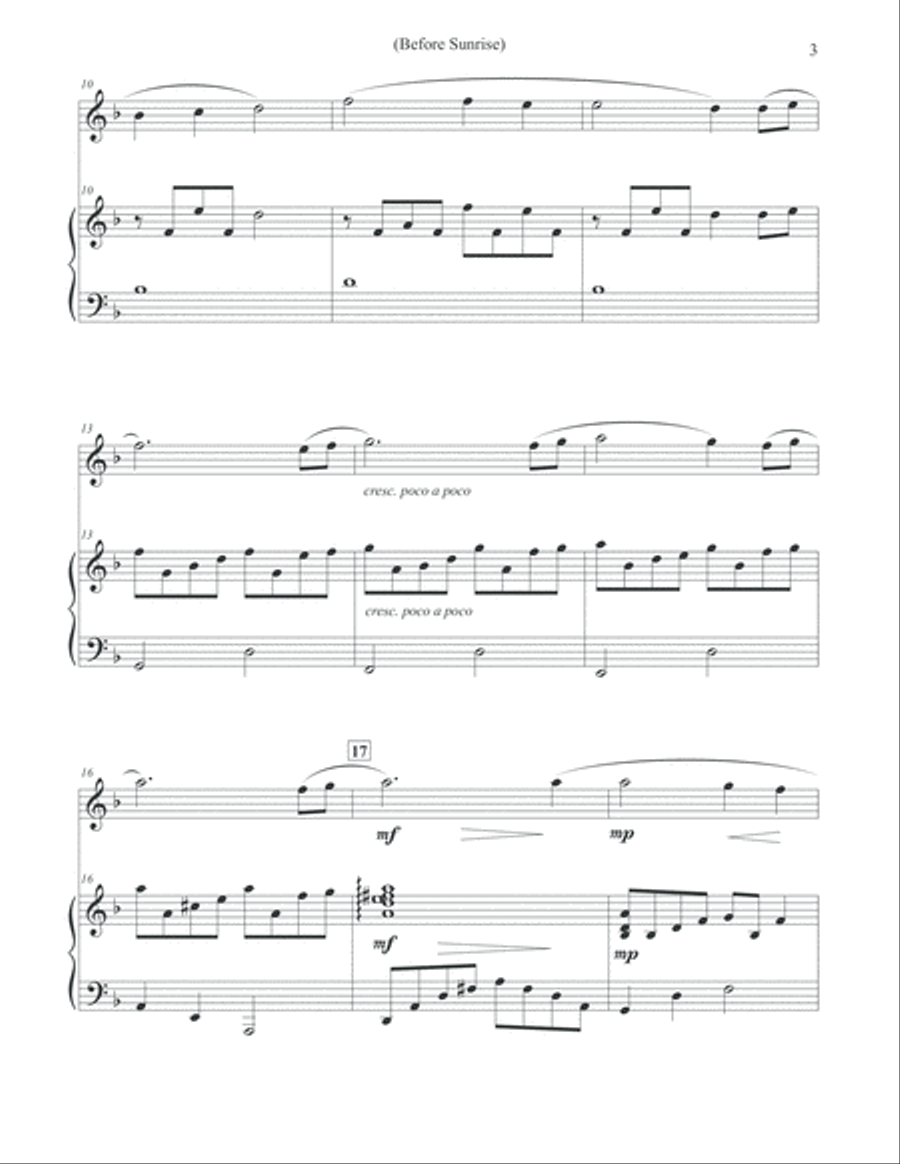 Before Sunrise - Oboe & Piano Piano scores gallery preview page 3