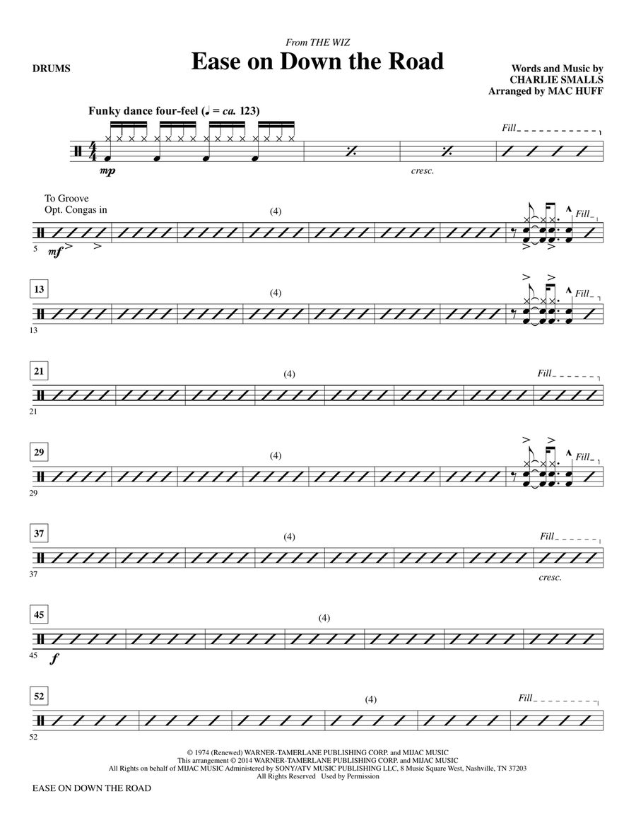 Ease on Down the Road - Drums