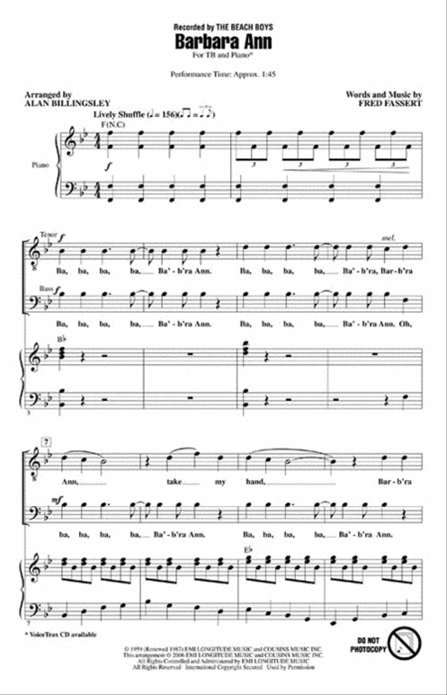 Barbara Ann Barbara Ann TB scores gallery preview page 2