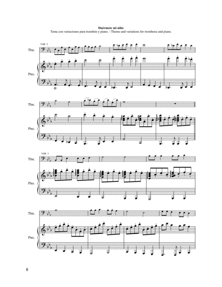My New Trombone Volume 2: Duérmete Mi Niño Theme and Variations