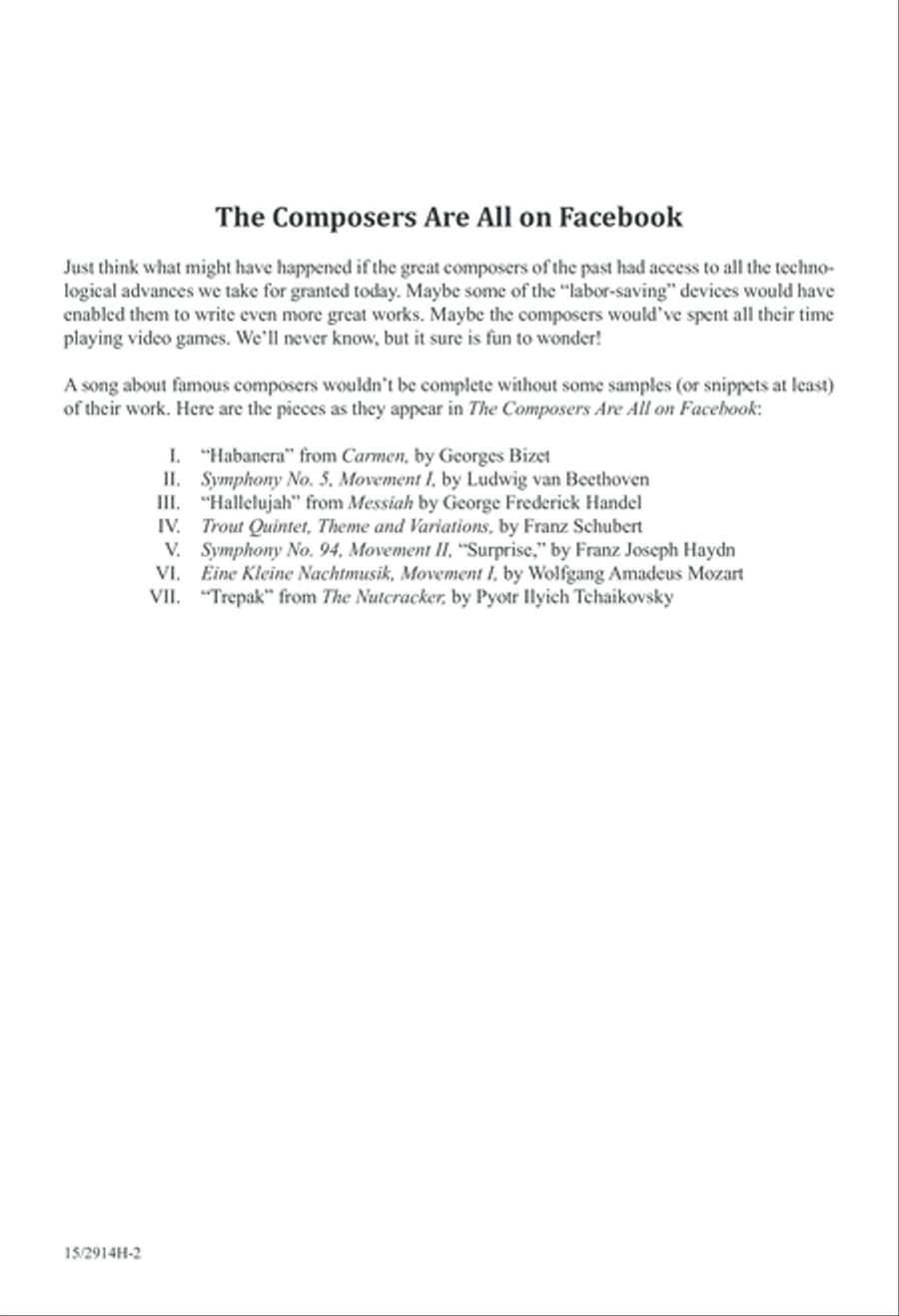 The Composers Are All on Facebook 2-Part scores gallery preview page 2