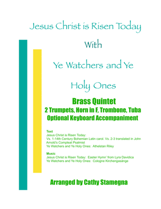 Jesus Christ is Risen Today with Ye Watchers and Ye Holy Ones - Brass Quintet with Opt. Acc.