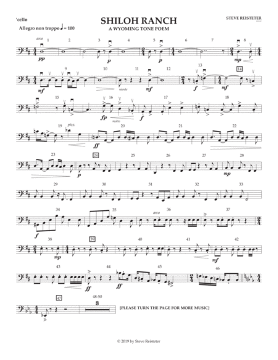 Reisteter: Shiloh Ranch - A Wyoming Tone Poem Full Orchestra scores gallery preview page 1