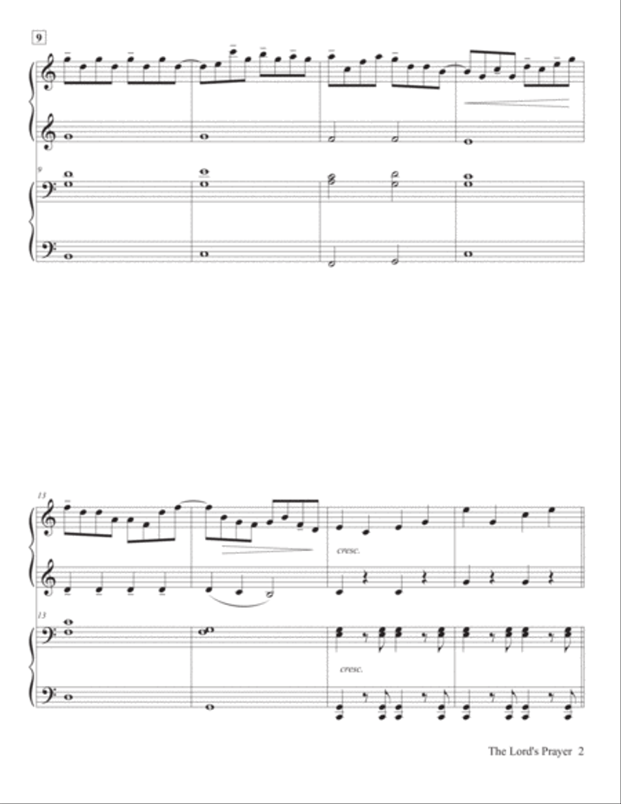 The Lord's Prayer Piano scores gallery preview page 3