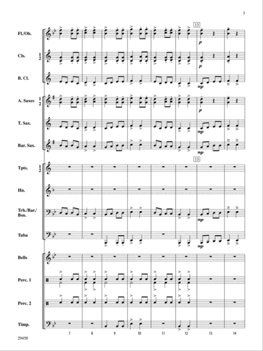 Sword Dance Concert Band scores gallery preview page 3