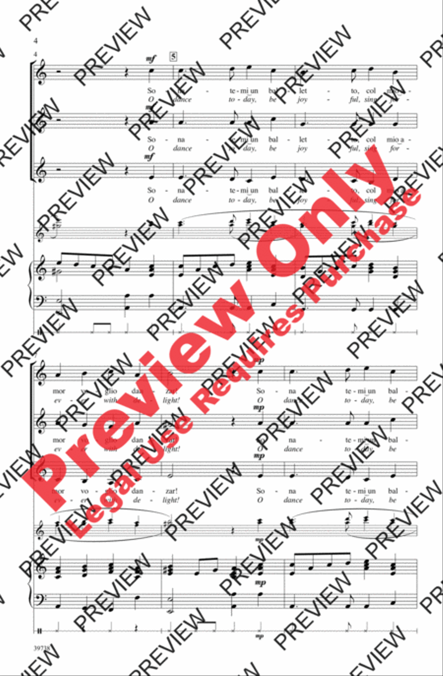 Sonatemi un Balletto Women's Choir scores gallery preview page 4
