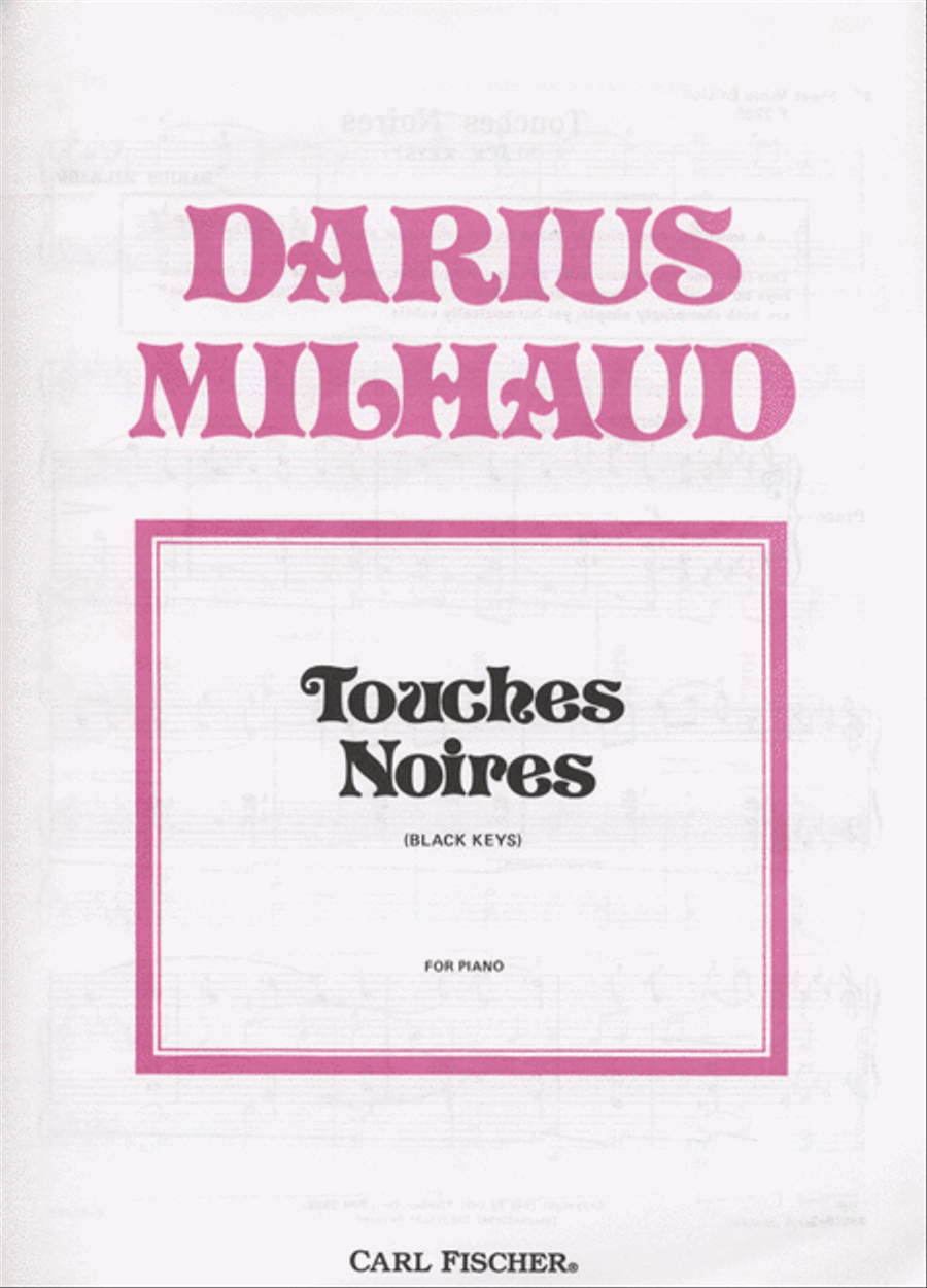 Touches Noires Touches Noires Piano Solo scores gallery preview page 1