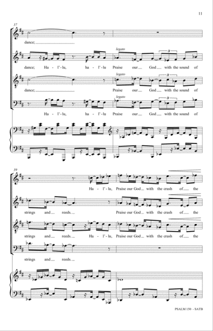 Psalm 150 (Halleluyah) 4-Part scores gallery preview page 9