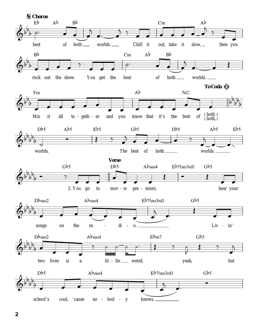 The Best Of Both Worlds Voice scores gallery preview page 2