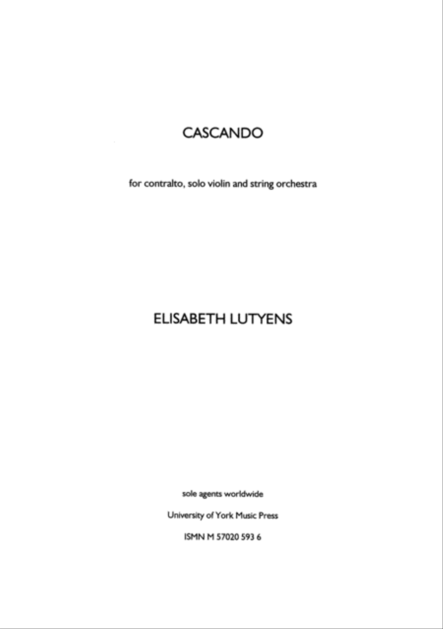 Cascando Op.117 Cascando Op.117 Violin scores gallery preview page 1