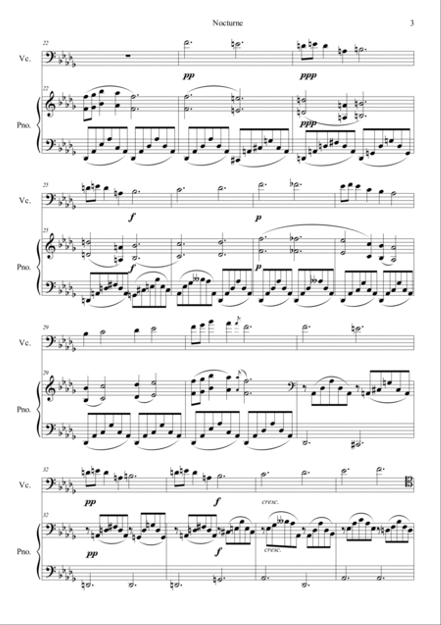Nocturne No.1 in B flat minor, Op.9 No.1 Piano scores gallery preview page 3