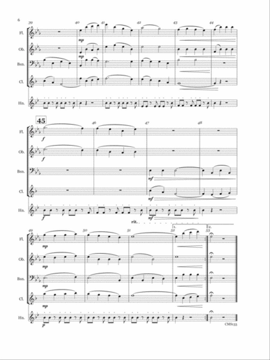 Danny Boy Woodwind Quintet scores gallery preview page 6