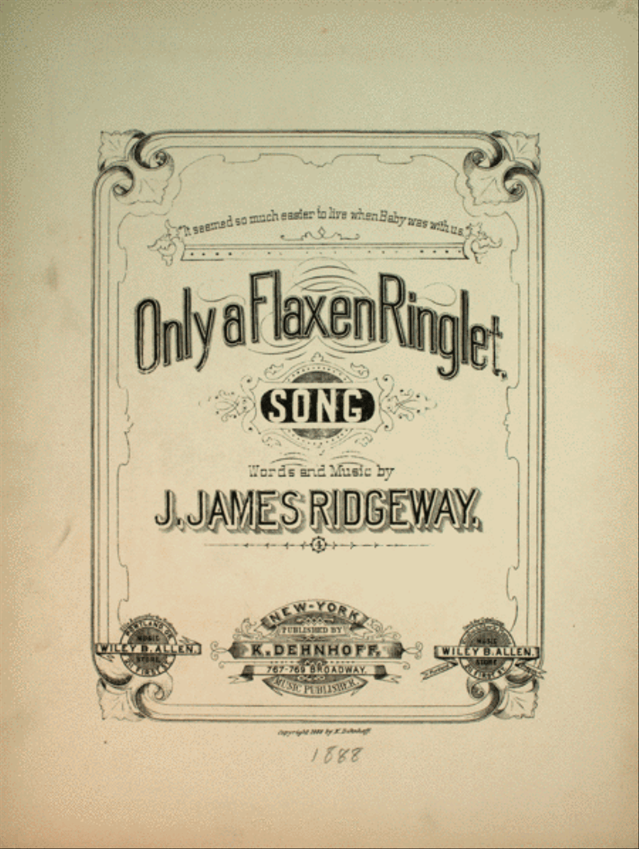 Only a Flaxen Ringlet. Song Voice scores gallery preview page 1