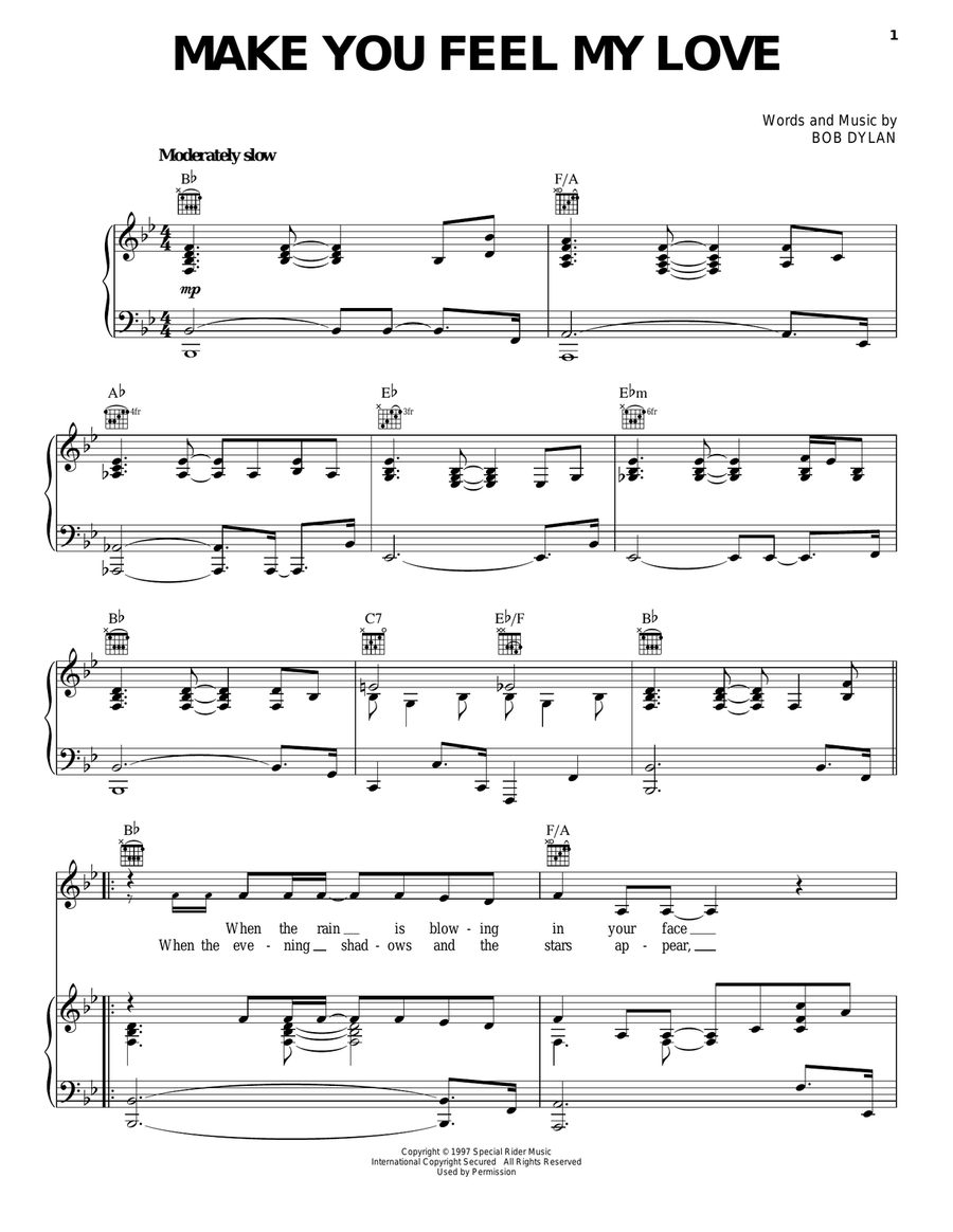 Make You Feel My Love Acoustic Guitar scores gallery preview page 1